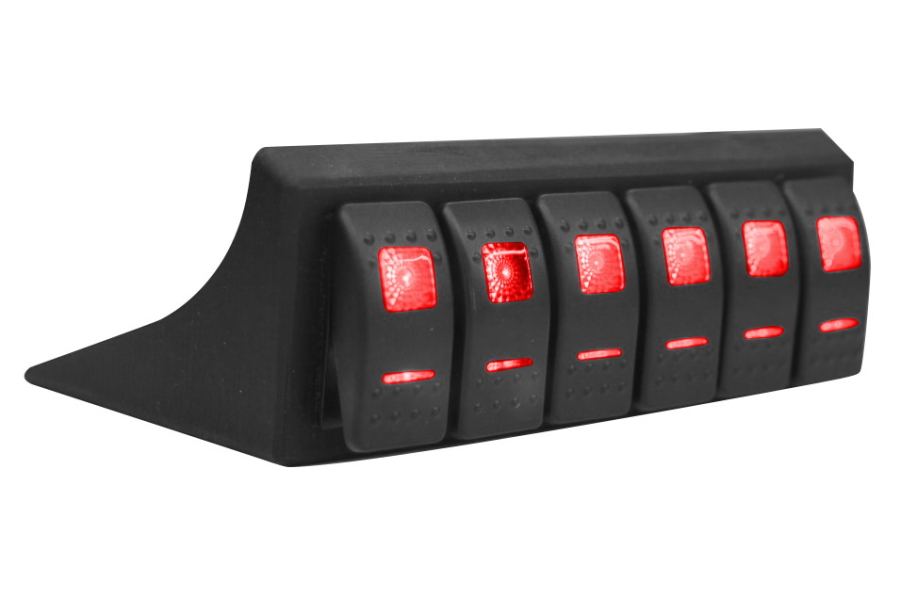 Jeep Jk Stech 6 Switch System Red Led Jeep Rubicon 2007 2018 Stech 6 Rd Northridge4x4