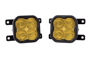 Diode Dynamics SS3 Pro Type 3in SAE/DOT Type AS Fog Light Kit, Yellow with Amber Backlight - Bronco 2021