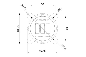 ORACLE Lighting 60mm 15W Fog Beam LED Emitter Module, Yellow