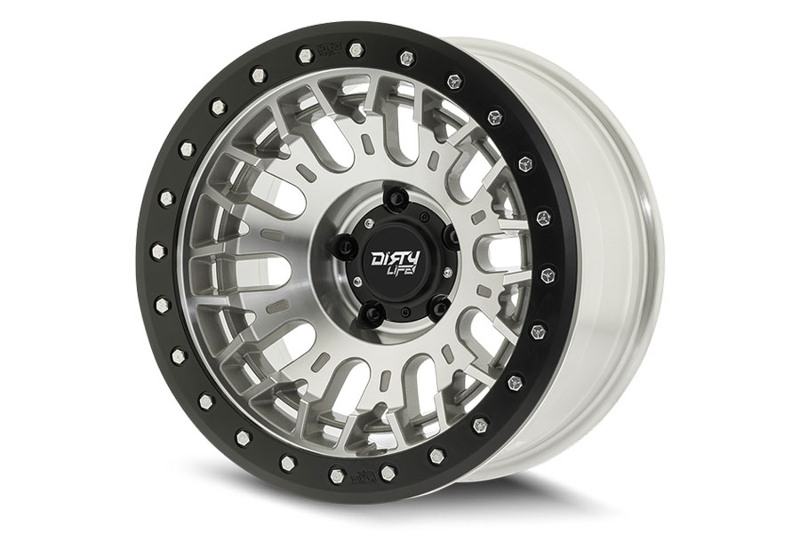 Dirty Life DT-3 9317 Series Beadlock Wheel, 17x9 5x5 -12mm - Machined - JT/JL/JK
