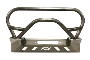 Motobilt Front Bumper w/ Grill Hoop and Bull Bar - Bare Steel  - LJ/TJ/YJ