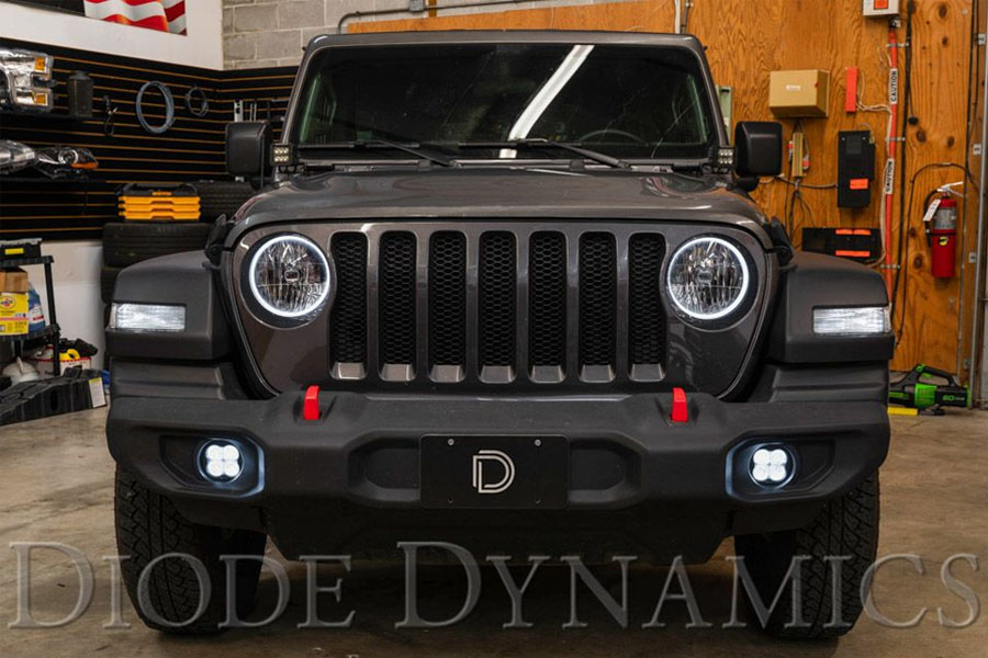 Diode Dynamics SS3 Sport Type MS Fog Light Kit, ABL Yellow - SAE Fog - JT/JL Sport