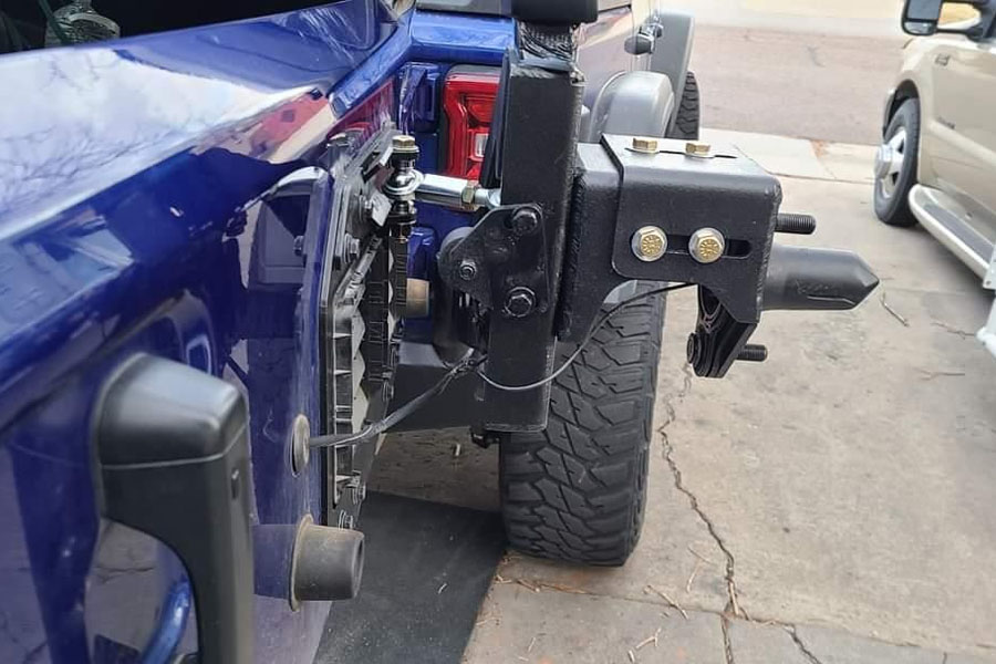 Next Venture Motorsports Rimrocker Series Rear Bumper w/ Tire Carrier - Bare - JL