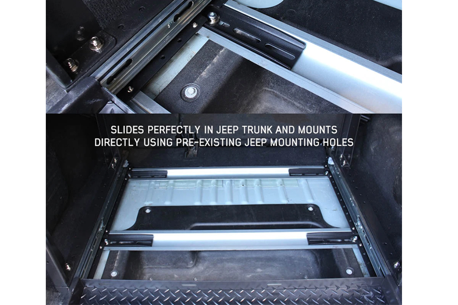 Overland Vehicle Systems Cargo Storage Rack w/Shelf and Sliding Extension - JL