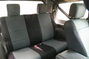 CoverKing Neoprene Rear Seat Cover - Black/Charcoal - JK 2dr 07-10