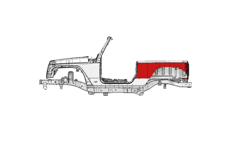 Motobilt Corner Armor 10in Stretch w/ Tail Light System - JK 2DR