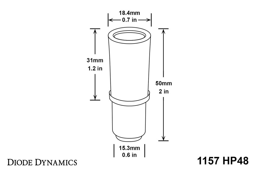 Diode Dynamics 1157 HP48 Tail Light LED Bulb - Red, Single