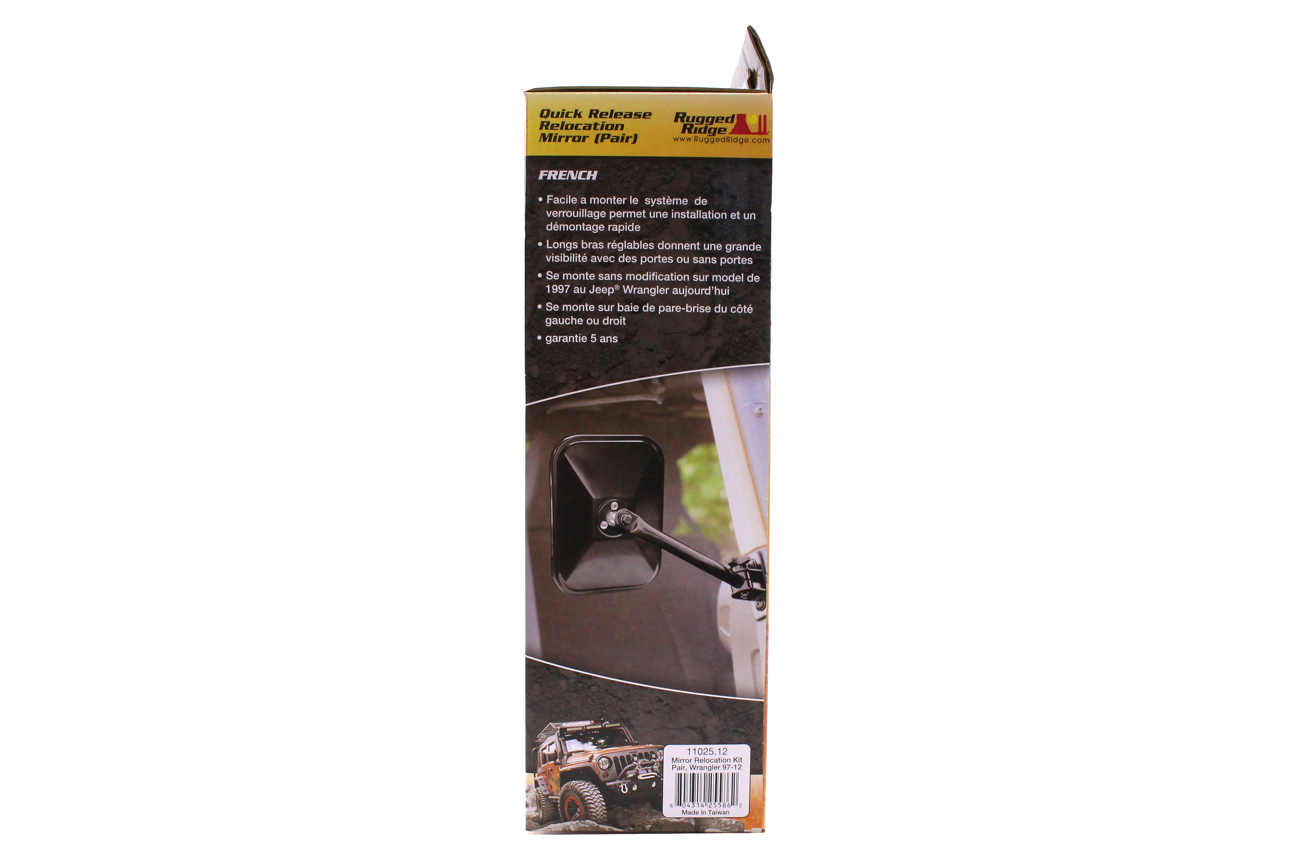 Rugged Ridge Quick Release Mirrors Black - JK/TJ
