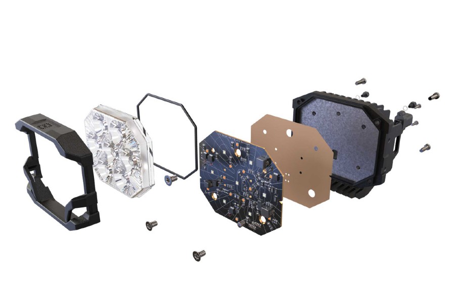 Morimoto BigBanger NCS LED Pod, Amber DRL, Spot, Yellow, Each