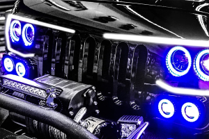 Oracle Lighting Vector Series Grill Surface Mount ColorSHIFT LED Halo Kit w/RF Controller - JT/JL/JK