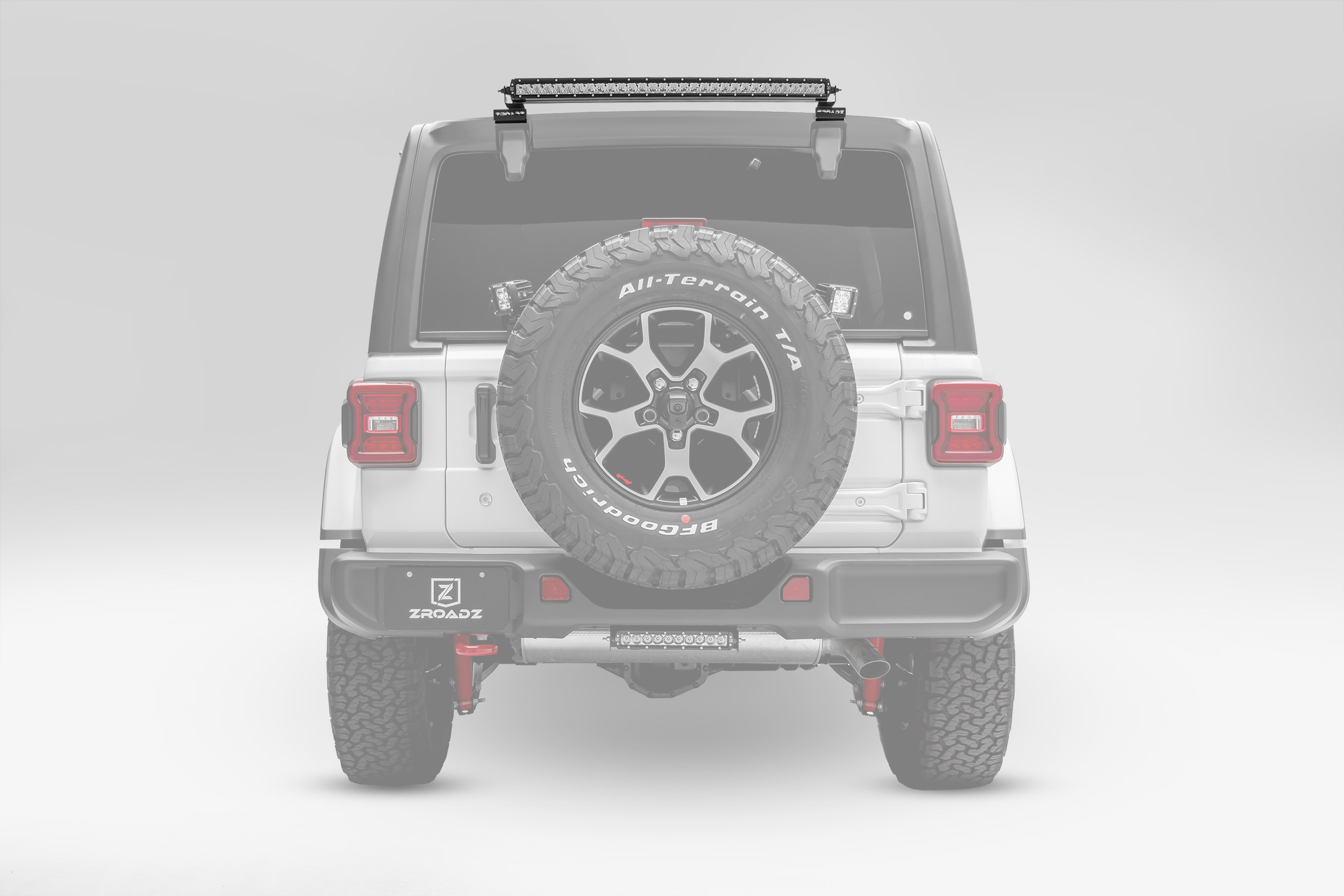 ZROADZ Rear Window Hard Top Mounting Bracket Kit w/30In LED Light and Wire Harness - JL