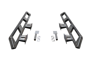Motobilt Frame Mounted Rocker Guards for Long Arm Suspension - Bare - JL/JK 4Dr