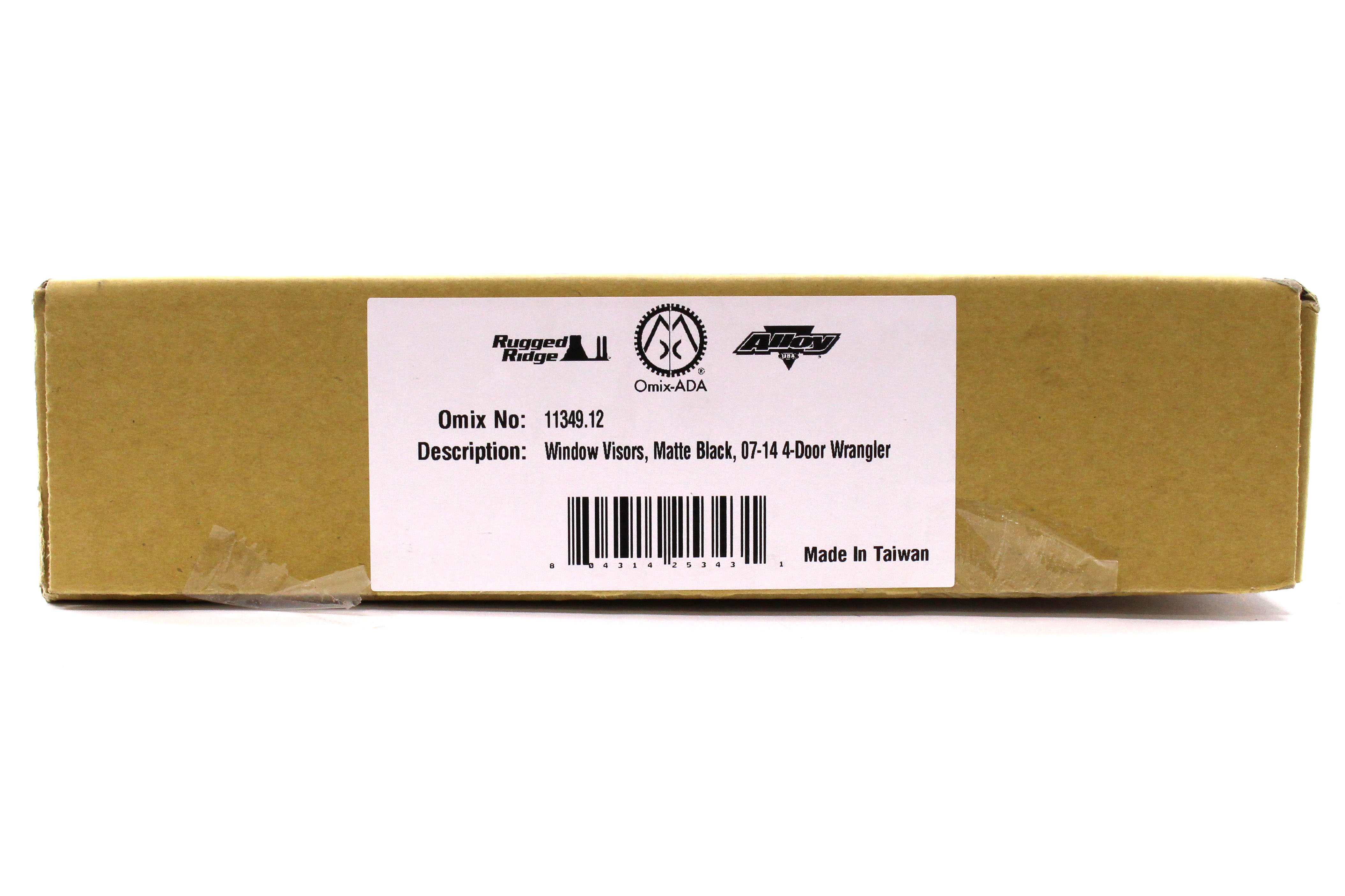 Rugged Ridge Window Visors Matte Black - JK 4dr