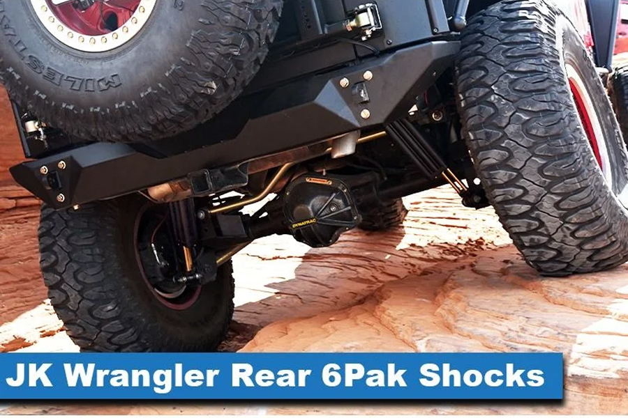 MetalCloak Rear 5.5in 6Pak BLACK Shocks - Pair  - JK