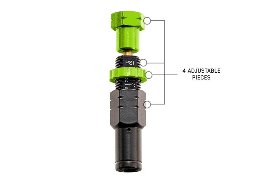 Up Down Air 4 Piece Adjustable Tire Deflator and Storage Bag - PSI 10-30 Kit   