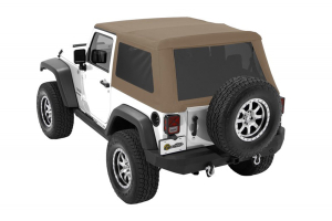 Bestop Trektop NX Glide Soft Top with Tinted Side & Rear Windows - Pebble Twill - JK 2DR