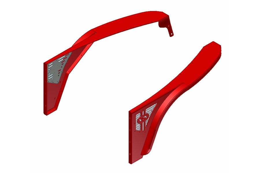 Motobilt 2in Front Flat Fenders - No Inner Fenders - TJ