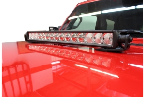 Go Rhino 20in Single Row LED Light Bar Center Hood Mount - JT/JL