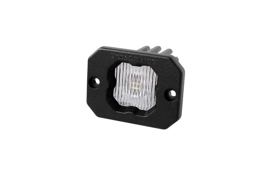 Diode Dynamics SSC1 White Flush Mount LED Pod, SAE Fog - Amber