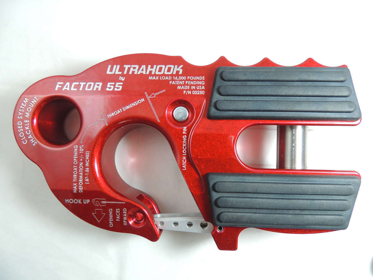 Factor 55 Ultrahook Winch Hook, Red