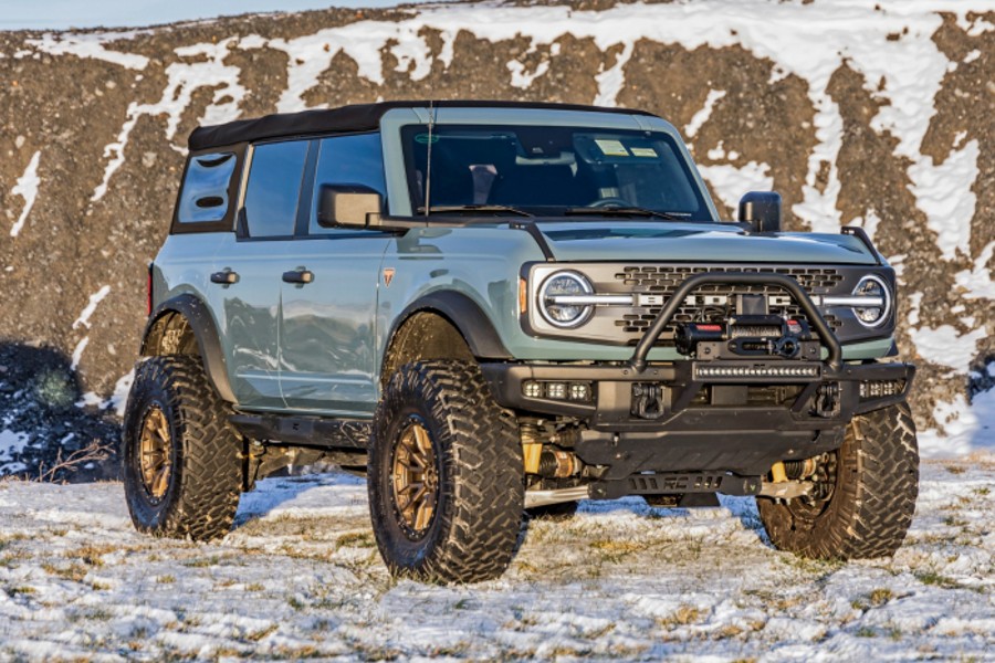 Rough Country Triple 2in Cube Fog Light Mount Kit, Black, Pair - Bronco 2021+