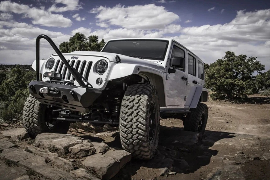 Crawltek Pyro Stubby Front Bumper - Black - JK 