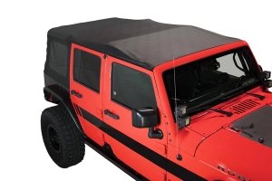 King 4WD Premium Replacement Soft Top w/ Tinted Windows - Black Diamond  - JK 4dr 2007-09