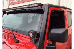 Motobilt 51-3/8in LED Light Bar Mounts - Bare Steel - JK 