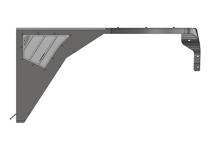 Motobilt Hatchet High Line Front Fenders 0in Flare - Bare Steel - LJ/TJ