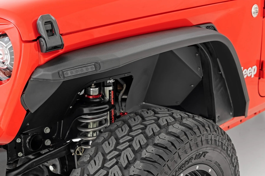Rough Country High Clearance LED Flat Fender Flare Kit    - JL 