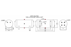 Bulldog Winch 5 Gallon Air Tank with 10 Bungs 