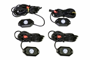 Quake LED 4-Piece LED RGB Rock Lights, Bluetooth Controller Not Included - Quad Lock Compatible 