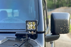 Motobilt A-Pillar Light Mount Kit - Black - JT/JL