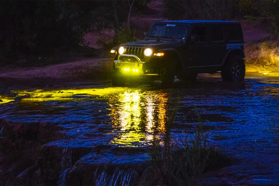 Next Venture Motorsports Baja S1 LED Mount for Aluminum Front Lower Skid - Bare - JL/JT