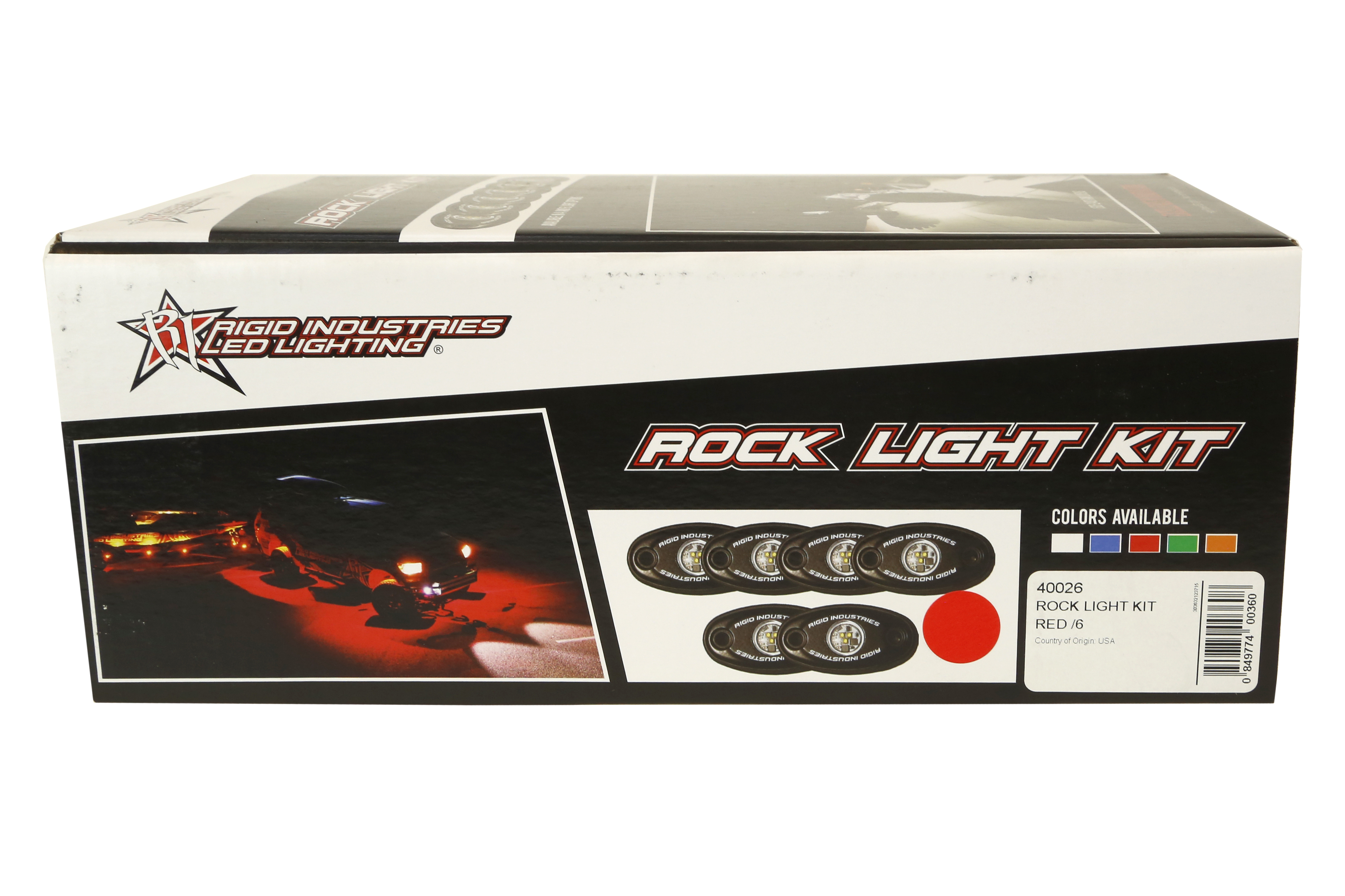 Rigid Industries A-Series Rock Light Kit - Red, Set of 6