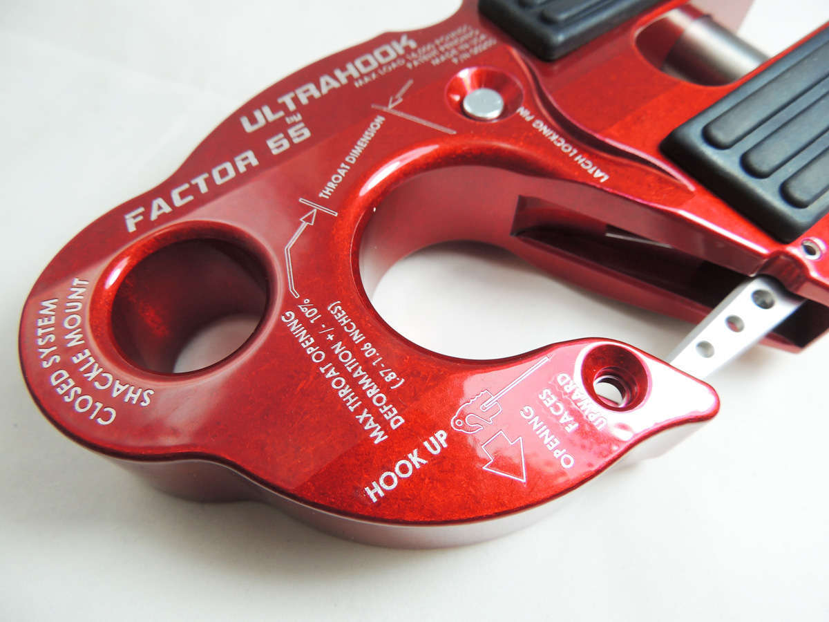 Factor 55 Ultrahook Winch Hook, Red