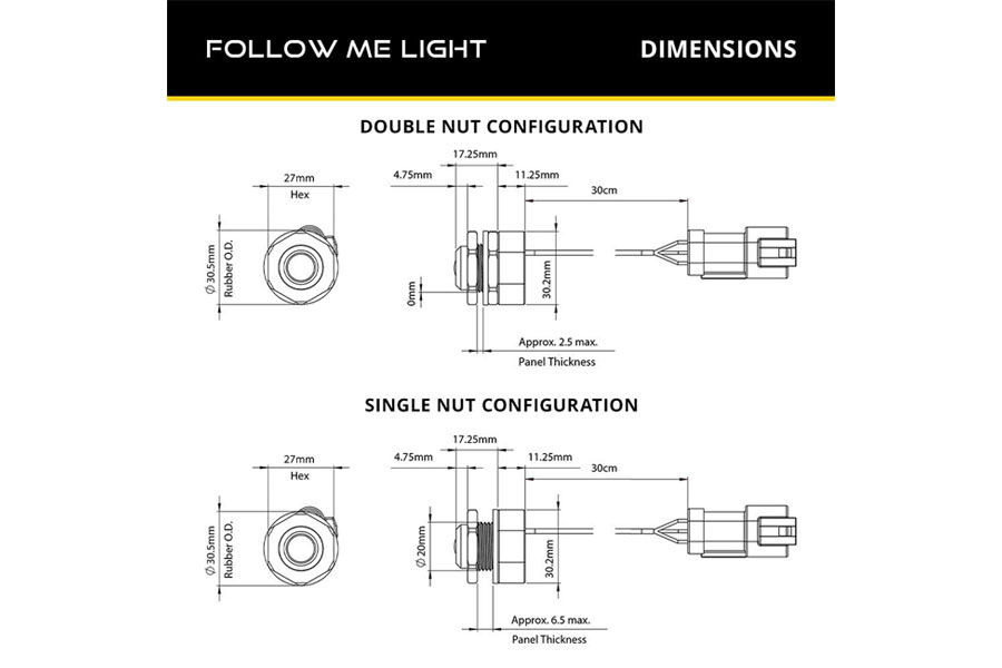 Diode Dynamics Infrared Follow-Me Light Pair, 940nm