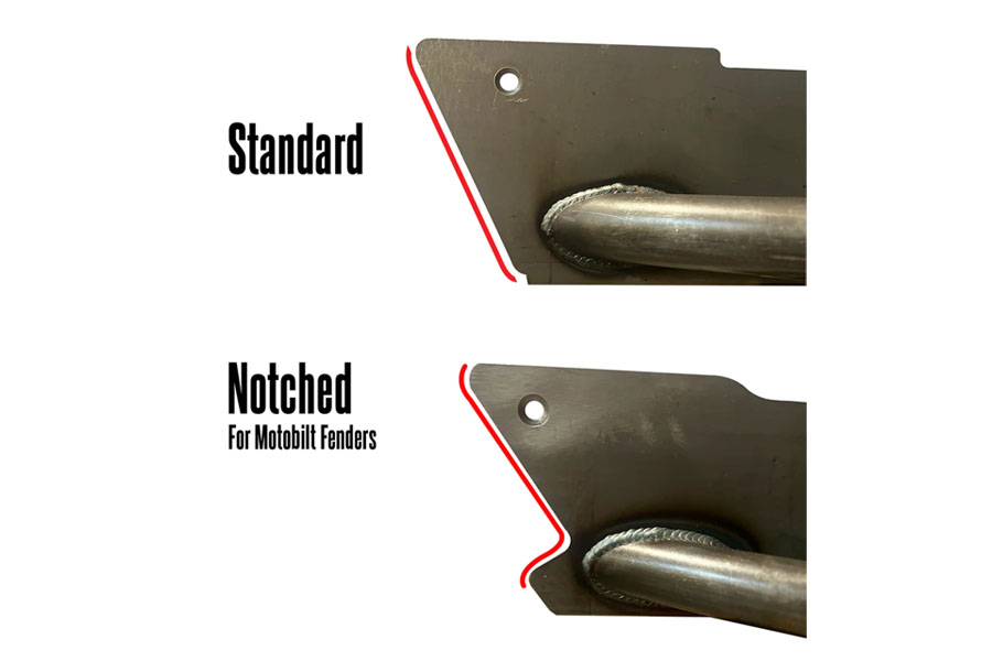 Motobilt Rocker Guards for Comp/Stretch Cut Corner Guards - Notched for Motobilt Fenders - TJ