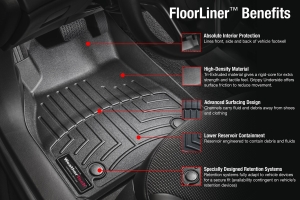 WeatherTech Front Floor Liners, Black - JL/JT