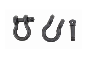 Fishbone Offroad 3/4in D-Ring Shackles - Gloss Black 