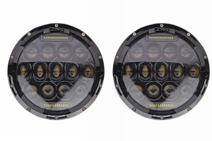 Quake LED Tempest Series 7in RGB Headlights - Quad Lock/Interlock Compatible - JK/TJ