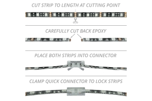 XK Glow Strip to Strip 4pin Quick Connector (XKchrome)