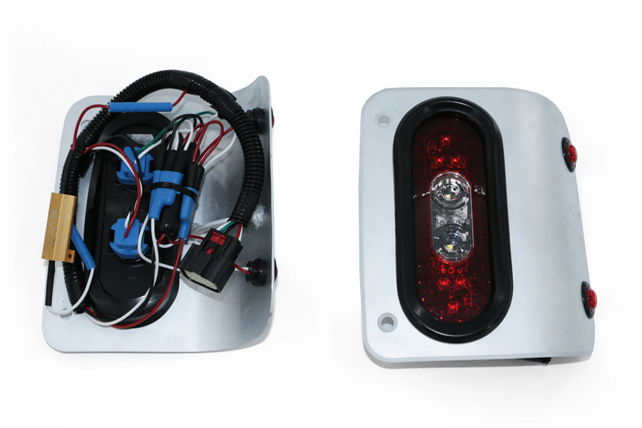 Combat Off Road Tail Gunner LED Tail Lights - Raw - JL