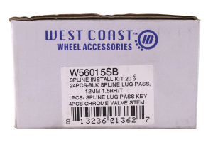 Wheel Pros 6 Lug 12x1.5 Spline Drive Lug Nuts, Black 24 pieces
