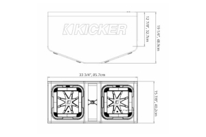 Kicker Dual 12in L7 2ohm Loaded Subwoofer Enclosure      
