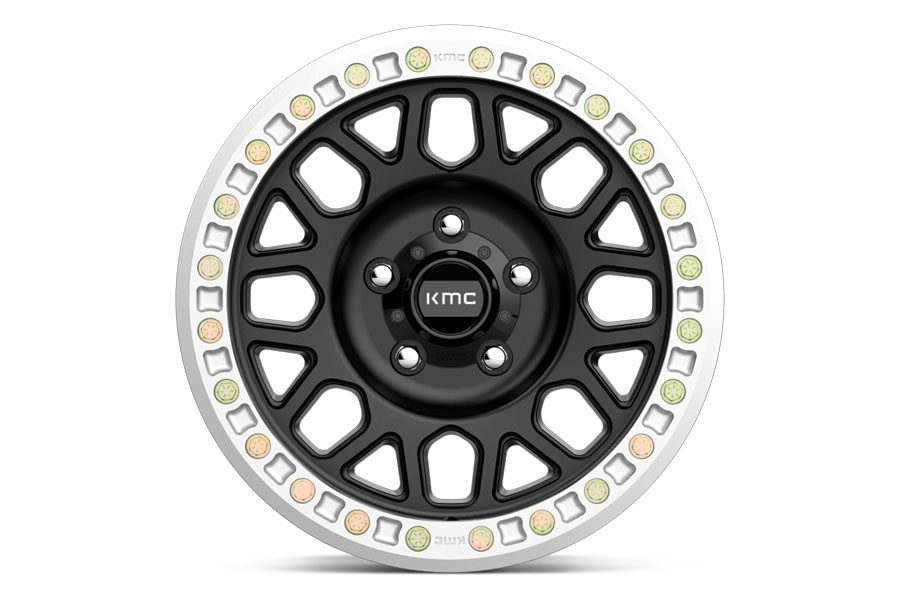 KMC Wheels KM234 Grenade Desert Beadlock Wheel 20x9 8x6.5 -12 mm - Black - JT/JL/JK