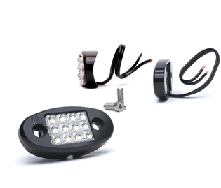 Rigid Industries LED Dome Light w/ Flat Mount Red - JK
