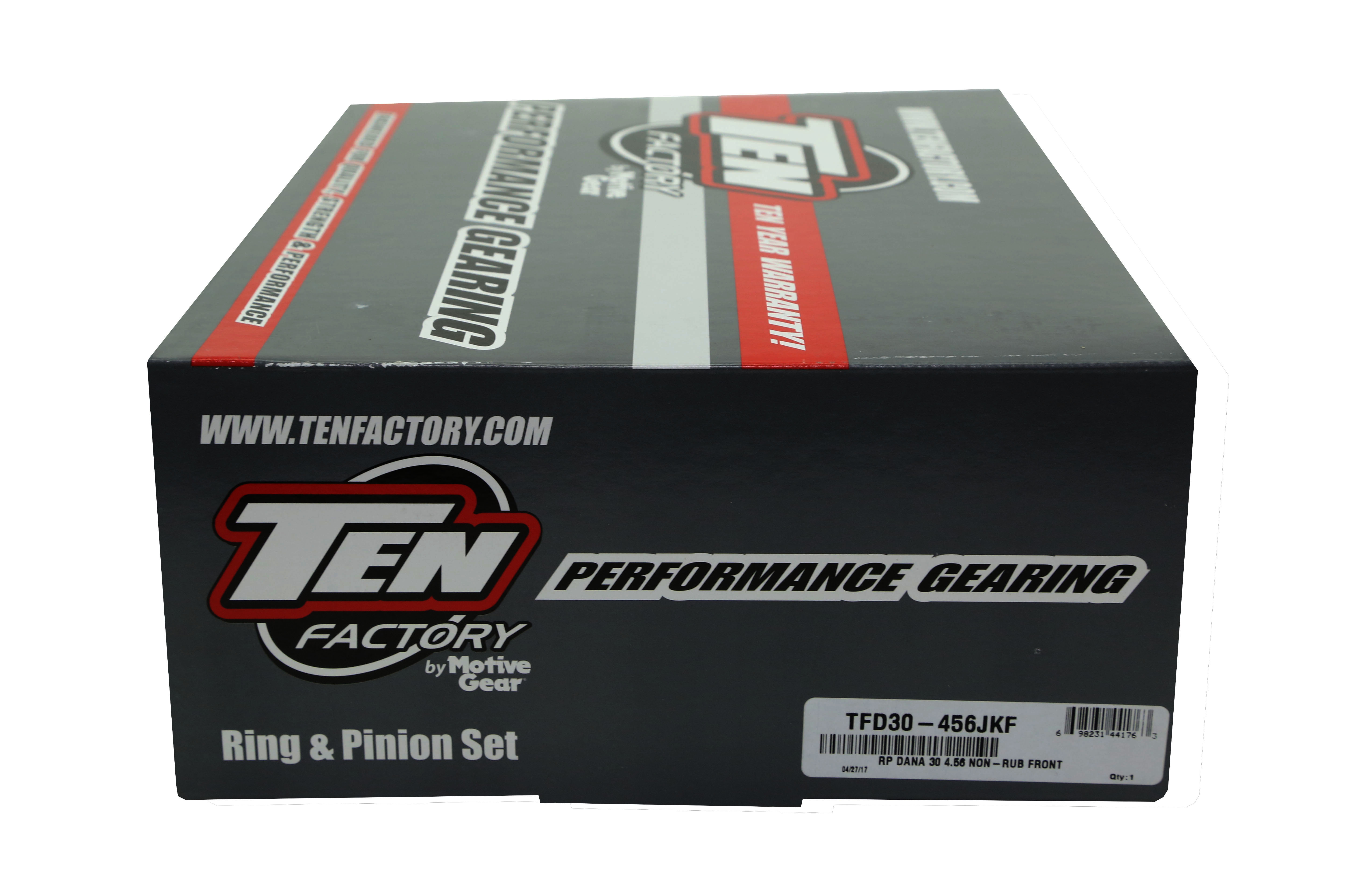 Ten Factory by Motive Gear Dana 30 4.56 Front Ring and Pinion Set - JK