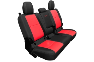 Bartact Tactical Series Rear Bench Seat Cover w/ Fold Down Arm Rest - Black/Red - JT