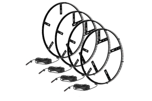 Oracle LED Illuminated Wheel Rings - Single Row - Aqua